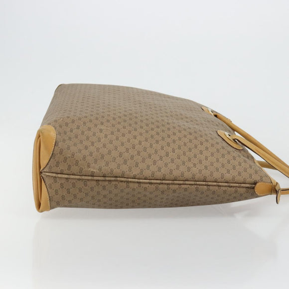 GUCCI Micro GG Supreme Tote Bag PVC Beige Goud 002 4868 39 Auth 176281