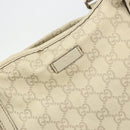 GUCCI GG Canvas Guccissima Tote Bag Leather Ivory Gold 197954 Auth 176287-17