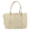 GUCCI GG Canvas Guccissima Tote Bag Leather Ivory Gold 197954 Auth 176287-13