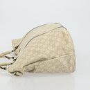 GUCCI GG Canvas Guccissima Tote Bag Leather Ivory Gold 197954 Auth 176287-4
