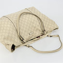 GUCCI GG Canvas Guccissima Tote Bag Leather Ivory Gold 197954 Auth 176287-6