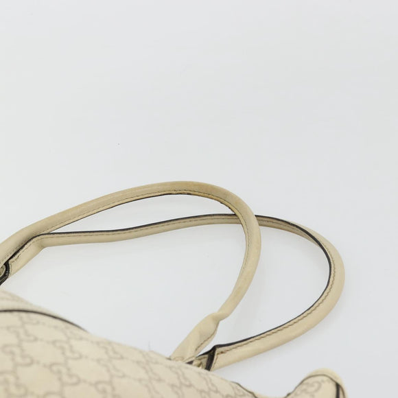 GUCCI GG Canvas Guccissima Tote Bag Leather Ivory Gold 197954 Auth 176287