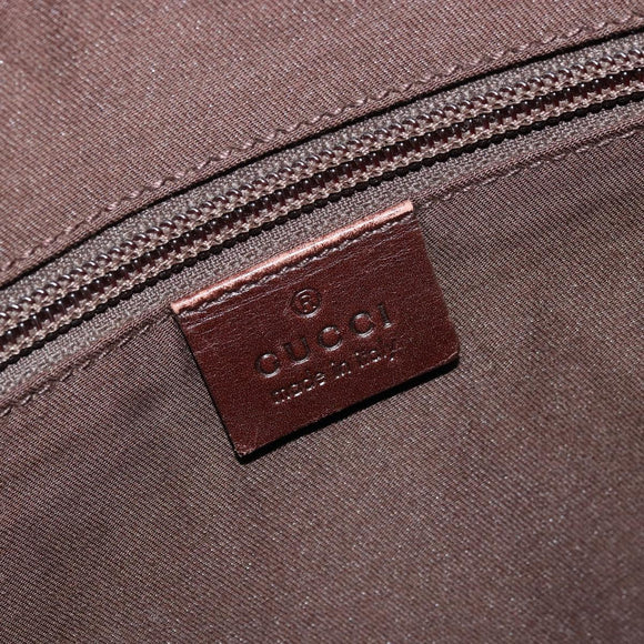 GUCCI GG Canvas Shoulder Bag Beige Silver 145857 Auth 176293