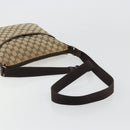 GUCCI GG Canvas Shoulder Bag Beige Silver 145857 Auth 176293-7