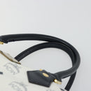 MCM Vicetos Logogram Handtas PVC Leer Wit Goud Auth 176296-8