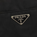 PRADA Tote Bag Nylon Black Silver Auth 176297-18