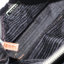 PRADA Tote Bag Nylon Black Silver Auth 176297-10