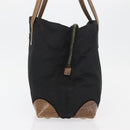 PRADA Tote Bag Nylon Black Silver Auth 176297-3