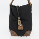 PRADA Tote Bag Nylon Black Silver Auth 176297-4
