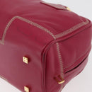 LOEWE Anagram Americana 28 Hand Bag Leather Pink Gold Auth 176302A-16