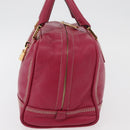 LOEWE Anagram Americana 28 Hand Bag Leather Pink Gold Auth 176302A-3