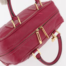 LOEWE Anagram Americana 28 Hand Bag Leather Pink Gold Auth 176302A-6