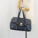 LOUIS VUITTON Epi Segur MM Hand Bag Myrtille M5886G LV Auth 176309-23