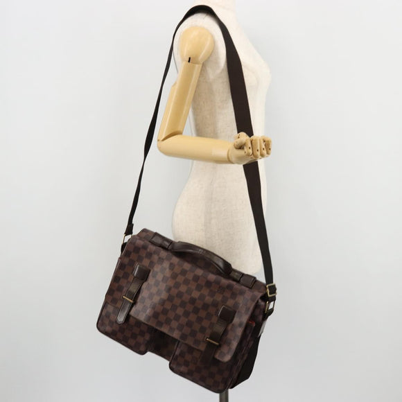 LOUIS VUITTON Damier Ebene Broadway Shoulder Bag N42270 LV Auth 176312