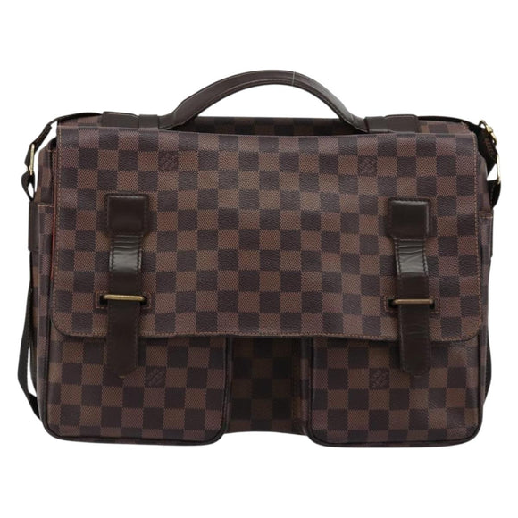 LOUIS VUITTON Damier Ebene Broadway Shoulder Bag N42270 LV Auth 176312
