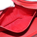 CELINE Hand Bag Leather Red Gold Auth 176319-22