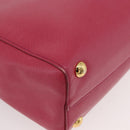 PRADA Hand Bag Safiano leather 2way Pink Gold Auth 176321A-9