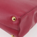 PRADA Hand Bag Safiano leather 2way Pink Gold Auth 176321A-16