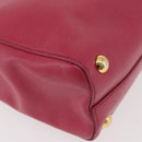 PRADA Hand Bag Safiano leather 2way Pink Gold Auth 176321A-17