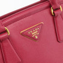 PRADA Hand Bag Safiano leather 2way Pink Gold Auth 176321A-19