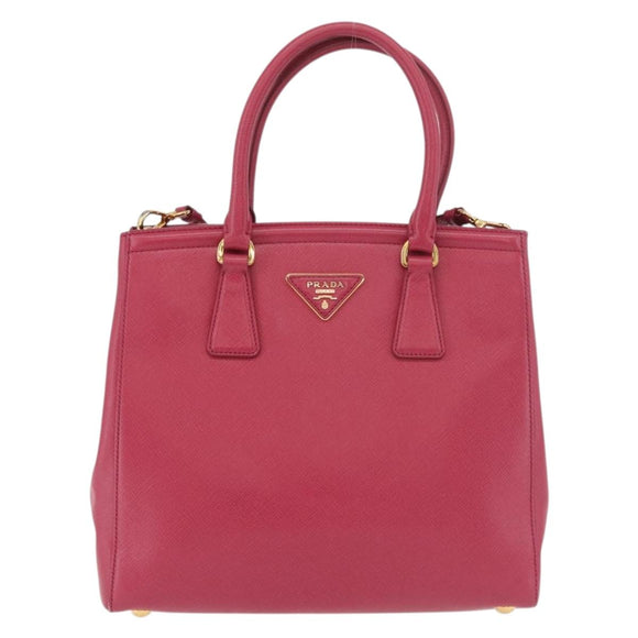 PRADA Hand Bag Safiano leather 2way Pink Gold Auth 176321A