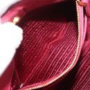 PRADA Hand Bag Safiano leather 2way Pink Gold Auth 176321A-24