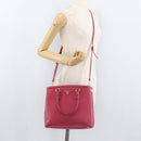 PRADA Hand Bag Safiano leather 2way Pink Gold Auth 176321A-25