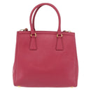 PRADA Hand Bag Safiano leather 2way Pink Gold Auth 176321A-2