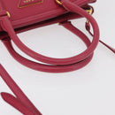 PRADA Hand Bag Safiano leather 2way Pink Gold Auth 176321A-7