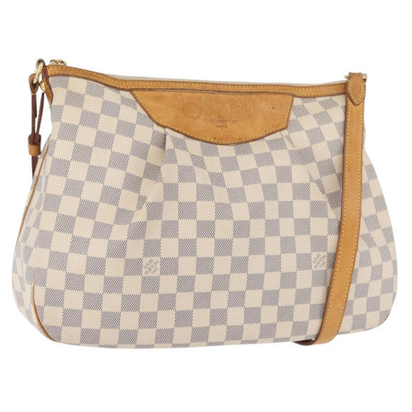 LOUIS VUITTON Damier Azur Siracusa MM Shoulder Bag N41112 LV Auth 176326