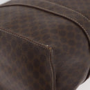 CELINE Macadam Canvas Tote Bag PVC Leather Brown Gold Auth 176329-10