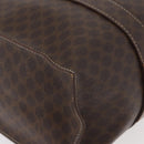 CELINE Macadam Canvas Tote Bag PVC Leather Brown Gold Auth 176329-12