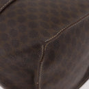 CELINE Macadam Canvas Tote Bag PVC Leather Brown Gold Auth 176329-13