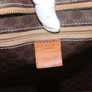 CELINE Macadam Canvas Tote Bag PVC Leather Brown Gold Auth 176329-16