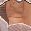 CELINE Macadam Canvas Tote Bag PVC Leather Brown Gold Auth 176329-18
