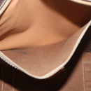 CELINE Macadam Canvas Tote Bag PVC Leather Brown Gold Auth 176329-21