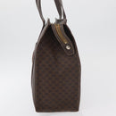 CELINE Macadam Canvas Tote Bag PVC Leather Brown Gold Auth 176329-4