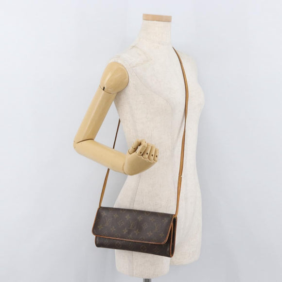 LOUIS VUITTON Monogram Pochette Twin GM Shoulder Bag M51852 LV Auth 176333