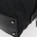 GUCCI GG Canvas Hand Bag Black Silver 113009 Auth 176335-14