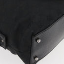 GUCCI GG Canvas Hand Bag Black Silver 113009 Auth 176335-15