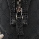 GUCCI GG Canvas Hand Bag Black Silver 113009 Auth 176335-10