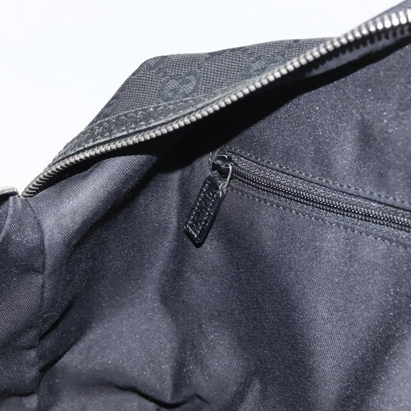 GUCCI GG Canvas Hand Bag Black Silver 113009 Auth 176335