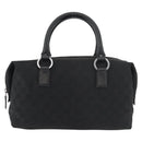 GUCCI GG Canvas Hand Bag Black Silver 113009 Auth 176335-13