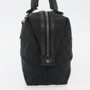 GUCCI GG Canvas Hand Bag Black Silver 113009 Auth 176335-3