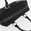 GUCCI GG Canvas Hand Bag Black Silver 113009 Auth 176335-6