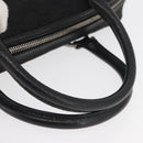 GUCCI GG Canvas Hand Bag Black Silver 113009 Auth 176335-7