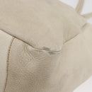 PRADA Tote Bag Leather Ivory Gold Auth 176345-17