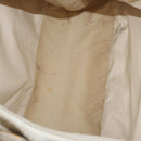 PRADA Tote Bag Leather Ivory Gold Auth 176345-10
