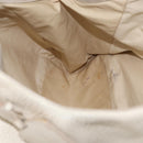 PRADA Tote Bag Leather Ivory Gold Auth 176345-20