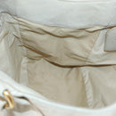 PRADA Tote Bag Leather Ivory Gold Auth 176345-21
